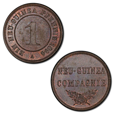 German New Guinea 1894A Bronze 1 Pfennig PCGS MS63BN