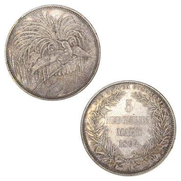 German New Guinea 1894A Silver 5 Marks