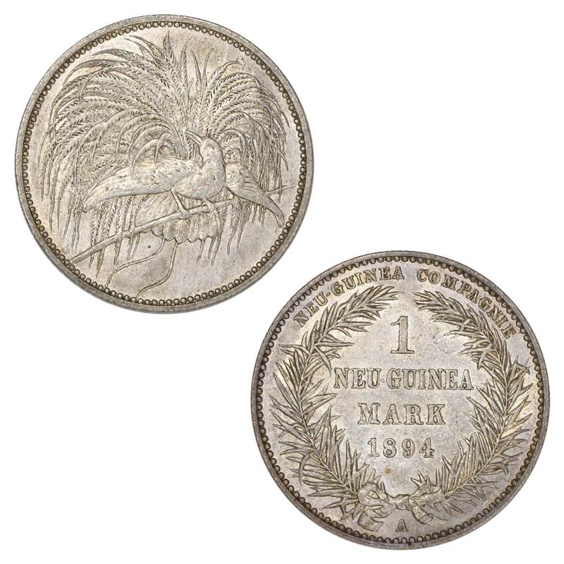 German New Guinea 1894A Silver 1 Mark