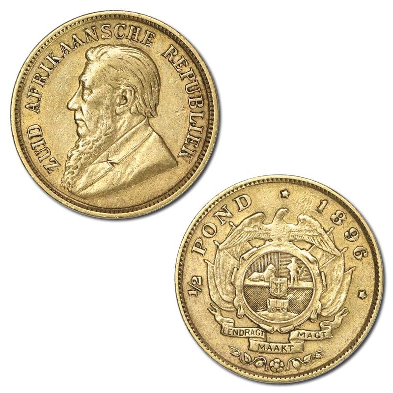 South Africa 1896 Kruger Gold & Silver Set of 7