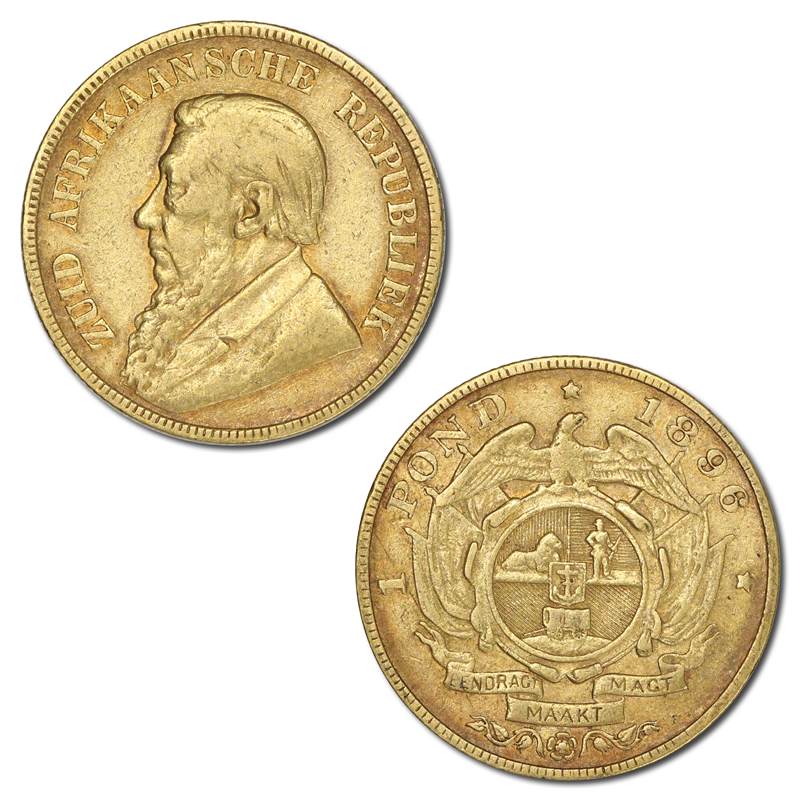 South Africa 1896 Kruger Gold & Silver Set of 7