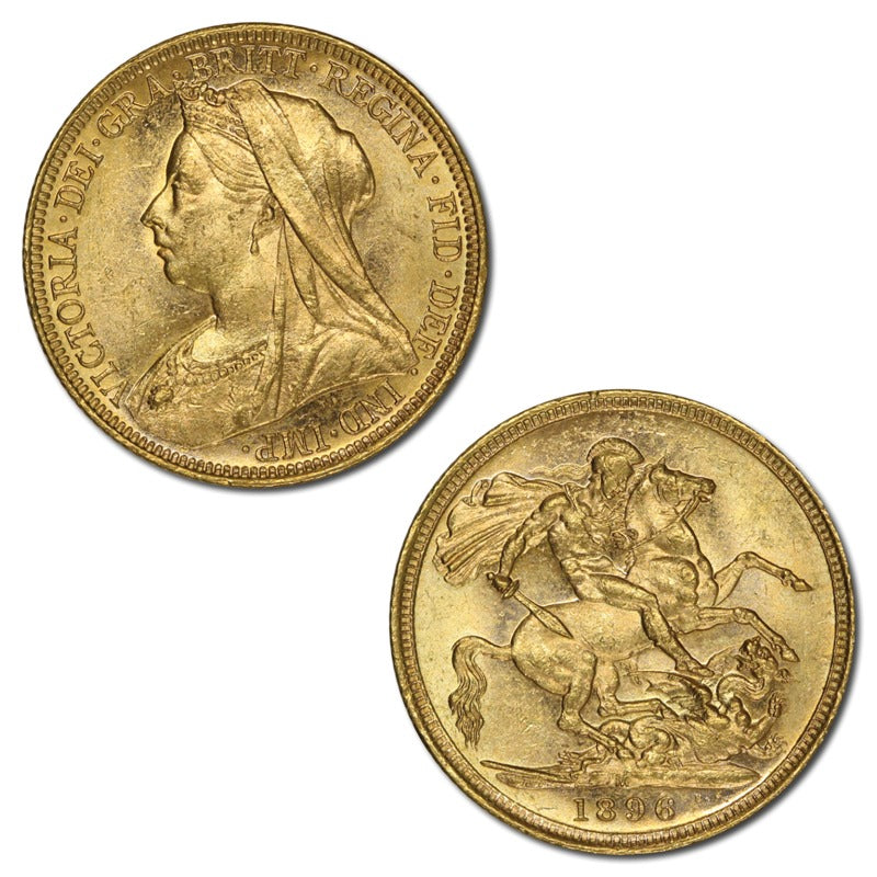 1896 Melbourne Gold Sovereign Lustrous UNC