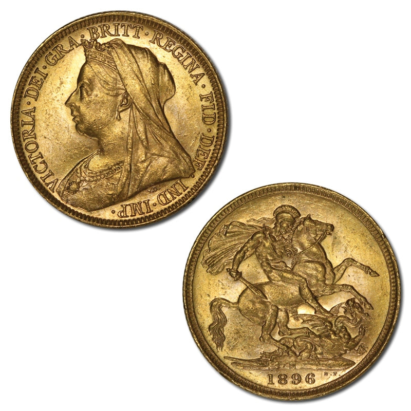 1896 Melbourne Gold Sovereign Lustrous UNC