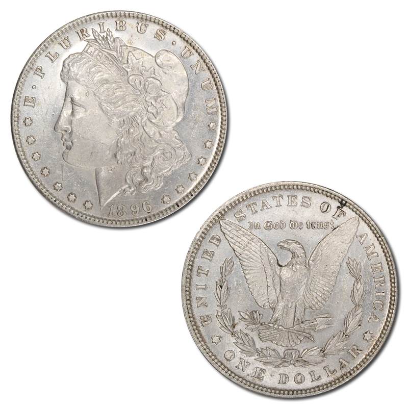USA 1896 Philadelphia Morgan Silver Dollar