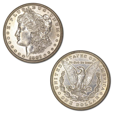 USA 1897 Philadelphia Morgan Silver One Dollar