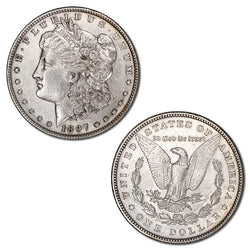 USA 1897 Philadelphia Morgan Silver One Dollar