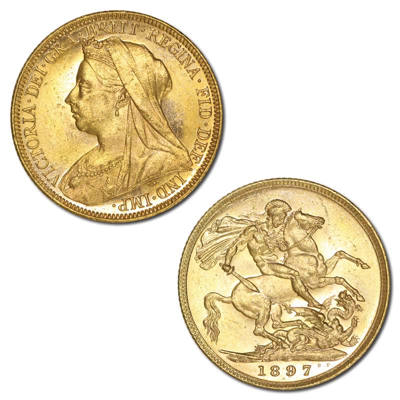 1897 Melbourne Gold Sovereign Lustrous nUNC