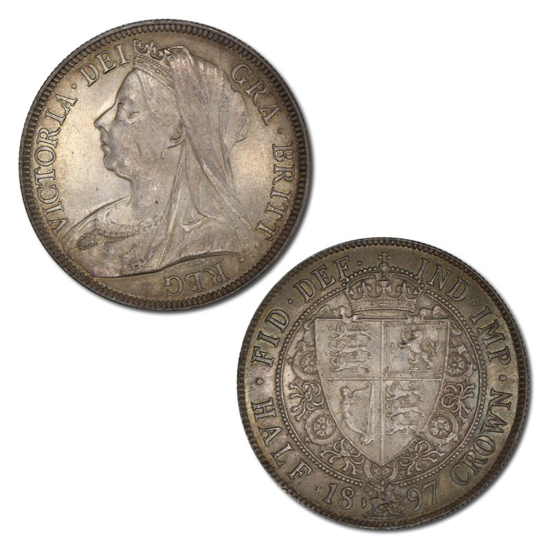 Great Britain 1897 Victoria Silver Halfcrown UNC