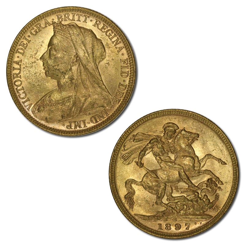 1897 Melbourne Gold Sovereign Lustrous UNC