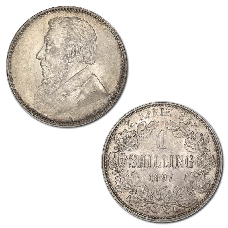 South Africa 1897 Kruger Silver Shilling