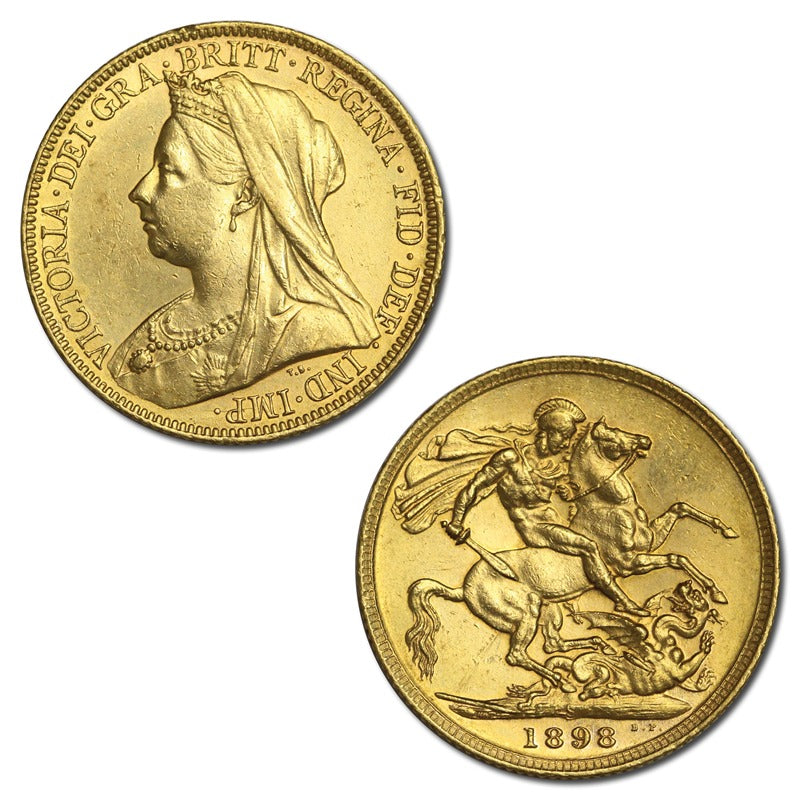 1898 Sydney Victoria Veiled Head Gold Sovereign Lustrous nUNC