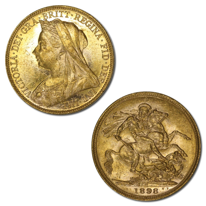 1898 Melbourne Gold Sovereign Lustrous UNC