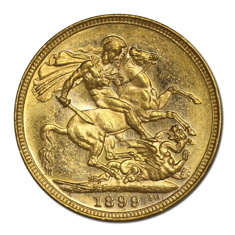 1899 Melbourne Victoria V/H Gold Sovereign Lustrous UNC