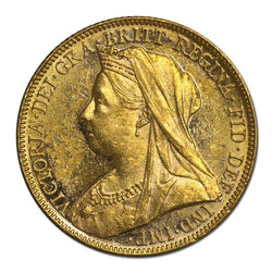 1899 Melbourne Victoria V/H Gold Sovereign Lustrous UNC