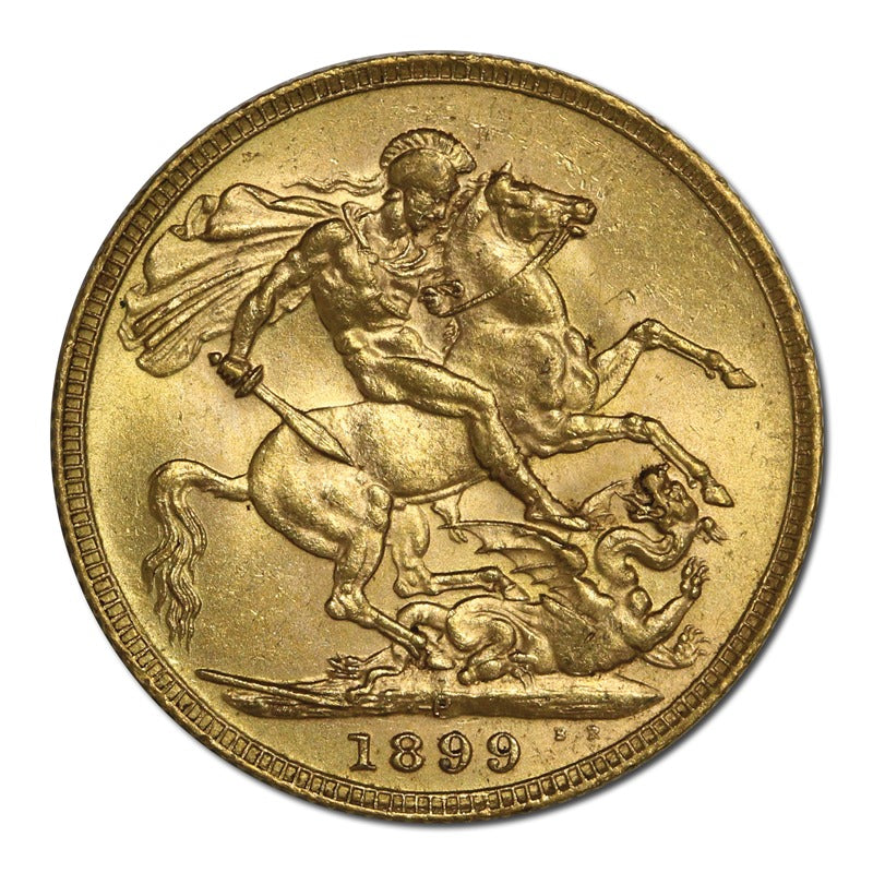 1899 Perth Veiled Head Gold Sovereign Lustrous CHOICE UNC