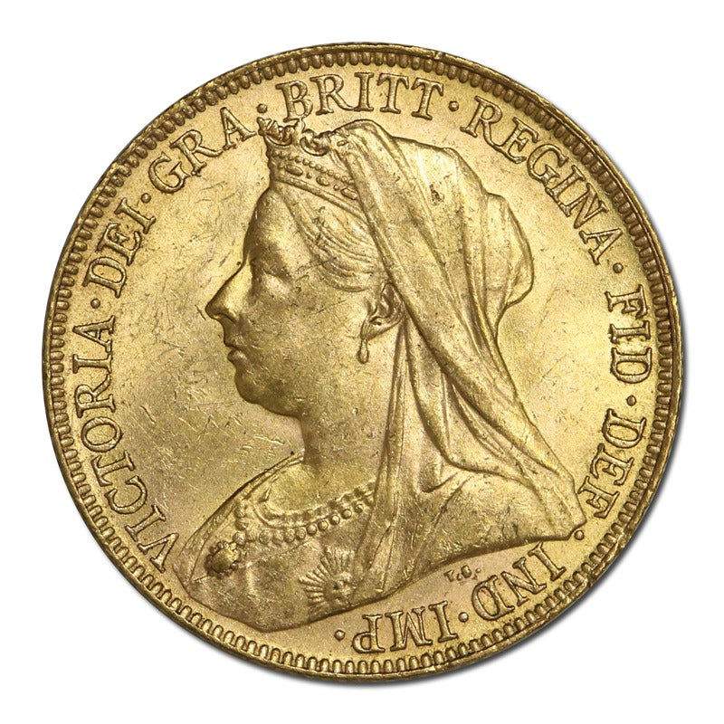 1899 Perth Veiled Head Gold Sovereign Lustrous CHOICE UNC