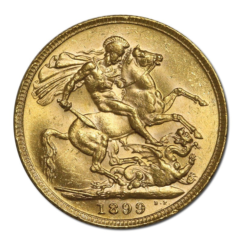 1899 Perth Victoria Veiled Head Gold Sovereign Lustrous UNC