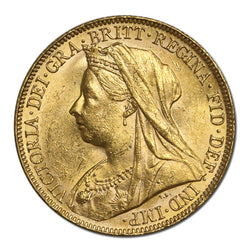 1899 Perth Victoria Veiled Head Gold Sovereign Lustrous UNC