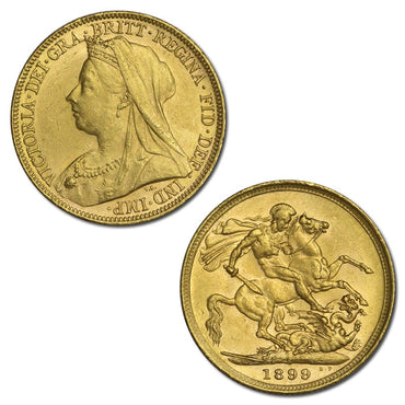 1899 Sydney Victoria Veiled Head Gold Sovereign EF