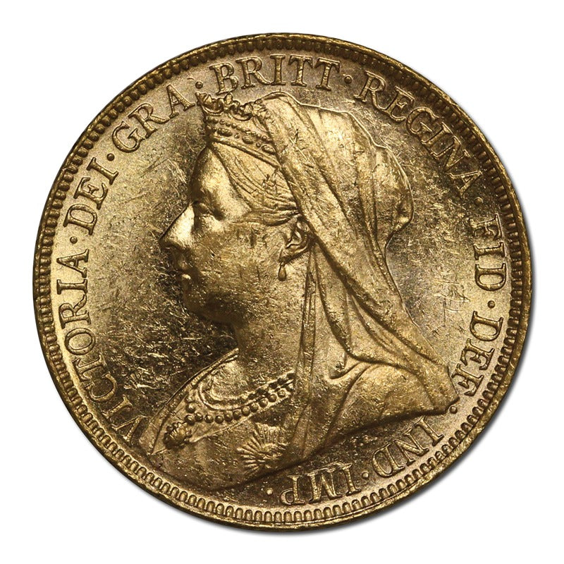 1899 Sydney Victoria Veiled Head Gold Sovereign Lustrous UNC