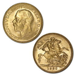 1899-1931 Perth Mint Gold Sovereign Type Set