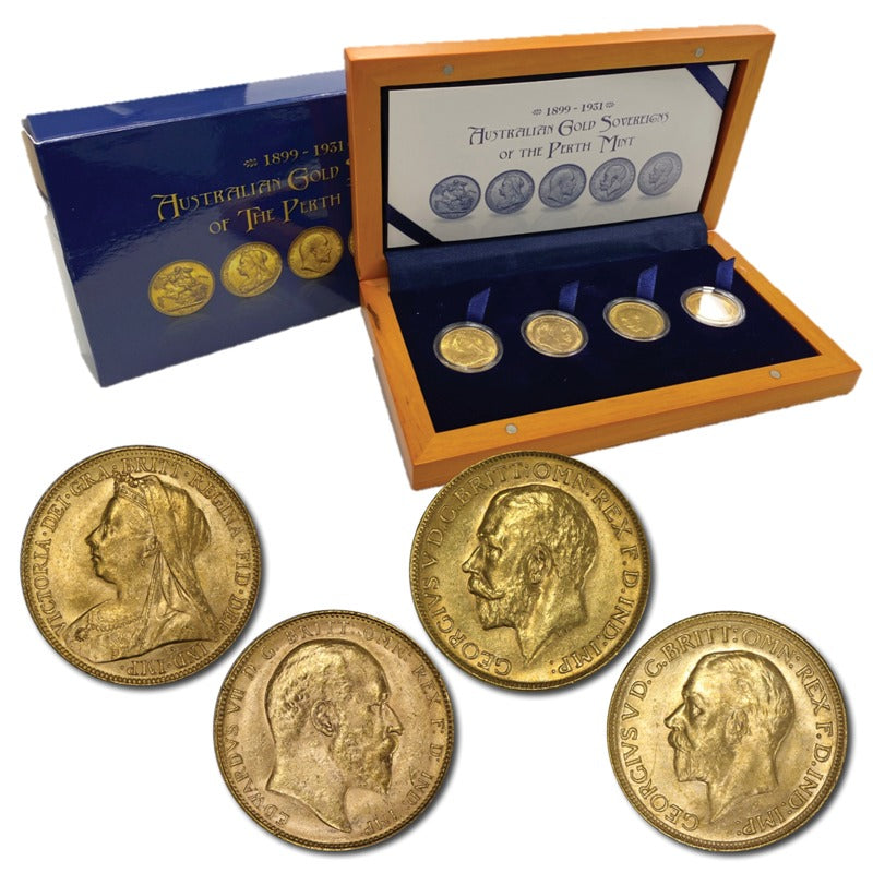 1899-1931 Perth Mint Gold Sovereign Type Set