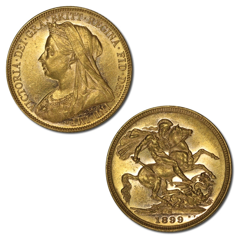 1899 Melbourne Gold Sovereign Lustrous UNC