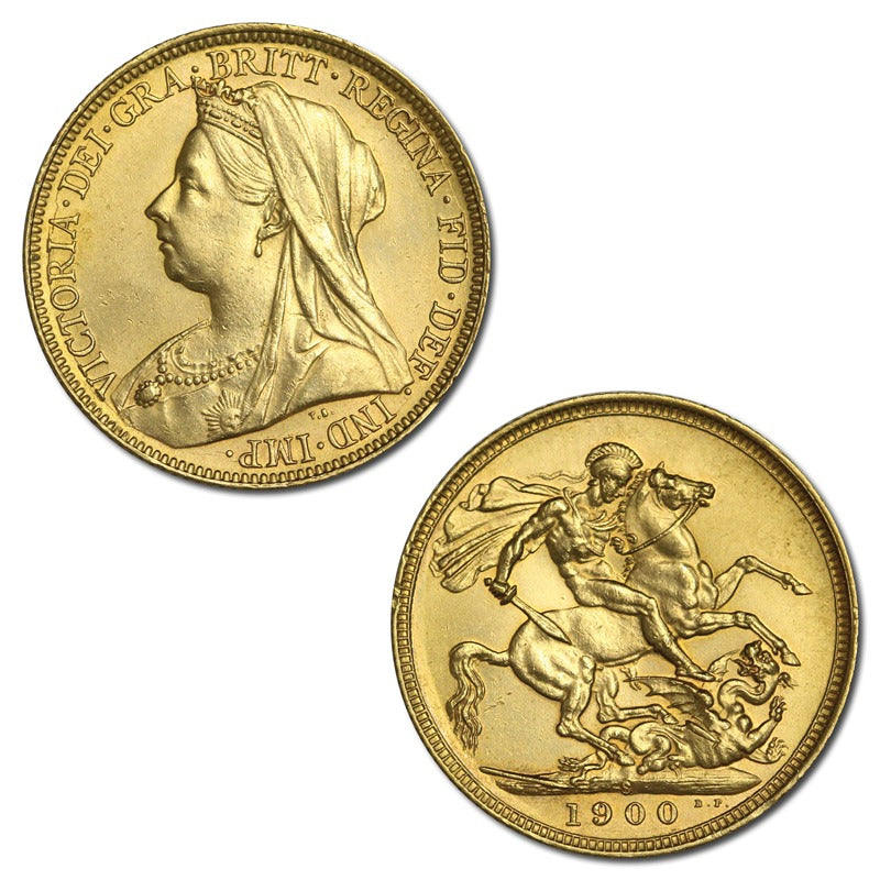 1900 Sydney Victoria Veiled Head Gold Sovereign Lustrous nUNC