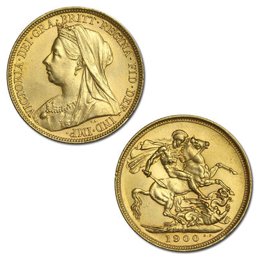 1900 Sydney Victoria Veiled Head Gold Sovereign Lustrous nUNC