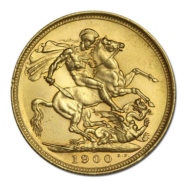 1900 Sydney Victoria Veiled Head Gold Sovereign Lustrous nUNC