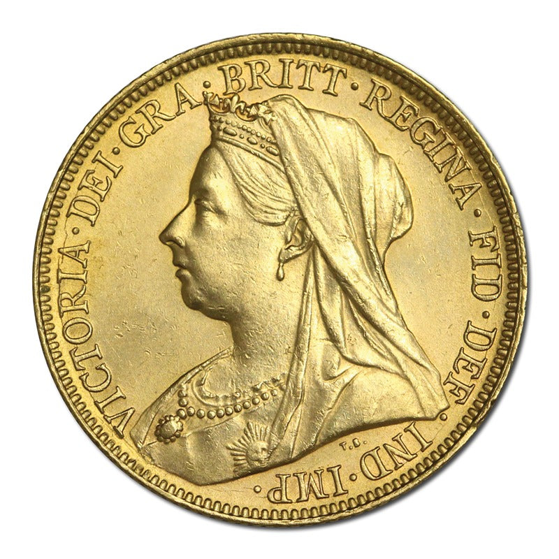 1900 Sydney Victoria Veiled Head Gold Sovereign Lustrous nUNC