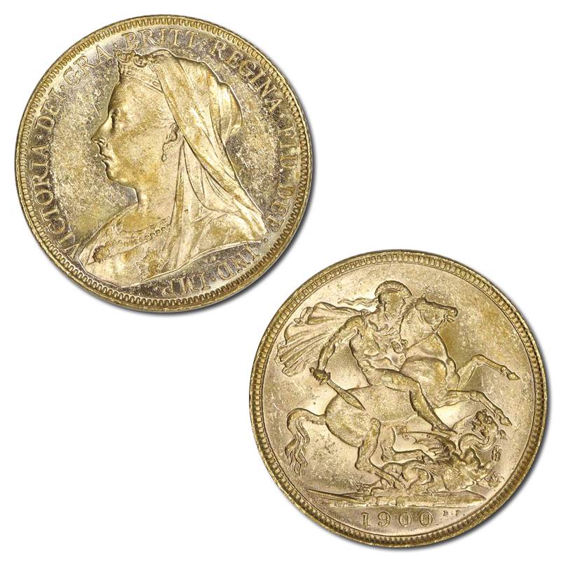 1900 Melbourne Victoria V/H Gold Sovereign Lustrous nUNC