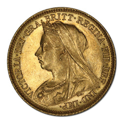 1900 Sydney Gold Half Sovereign Lustrous UNC