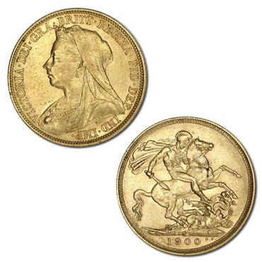1900 Sydney Victoria Veiled Head Gold Sovereign VF