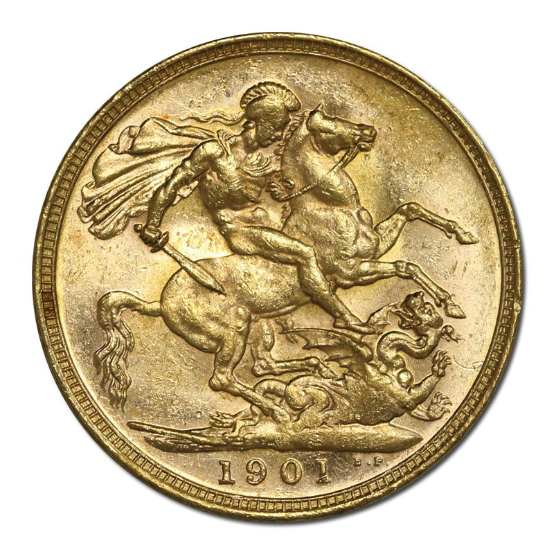 1901 Melbourne Victoria Veiled Head Gold Sovereign nUNC