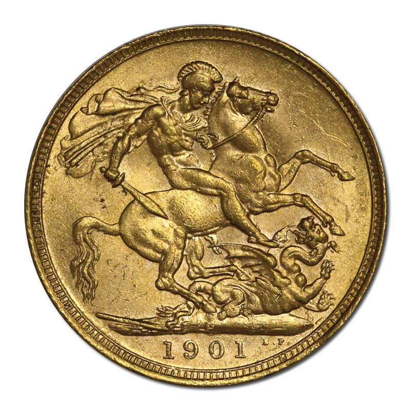 1901 Perth Victoria Veiled Head Gold Sovereign Lustrous nUNC