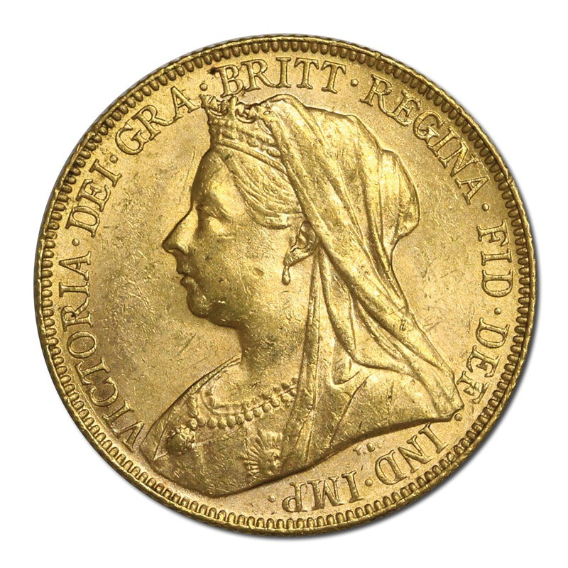 1901 Perth Victoria Veiled Head Gold Sovereign Lustrous nUNC