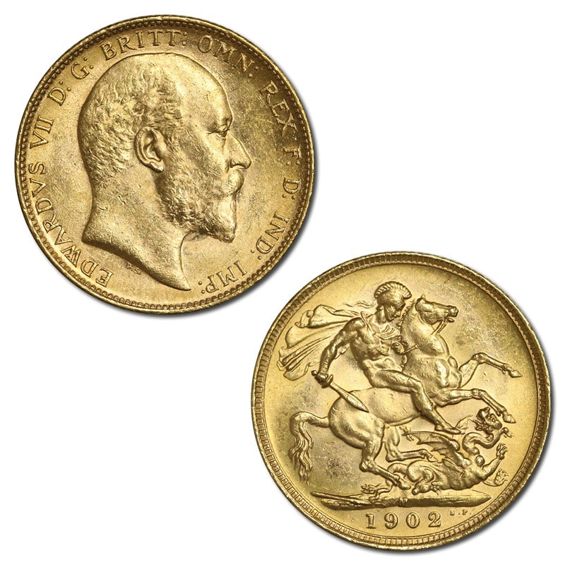 1902 Melbourne George V Gold Sovereign Lustrous CHOICE UNC