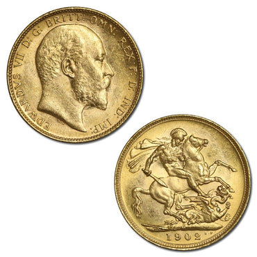 1902 Melbourne George V Gold Sovereign Lustrous CHOICE UNC