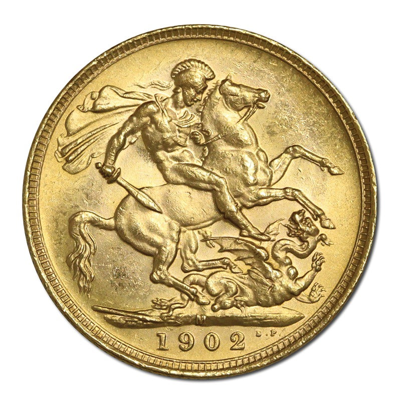 1902 Melbourne George V Gold Sovereign Lustrous CHOICE UNC