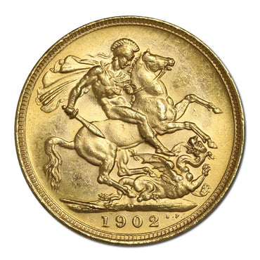1902 Melbourne George V Gold Sovereign Lustrous CHOICE UNC