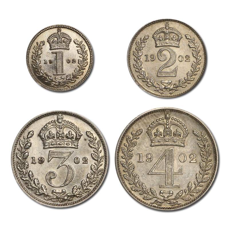 Great Britain 1902 Edward VII Maundy Set