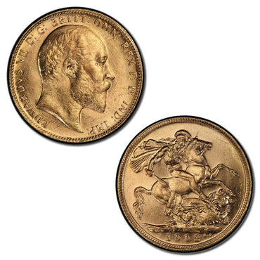 1902 Perth Edward VII Gold Sovereign Lustrous UNC PCGS MS62