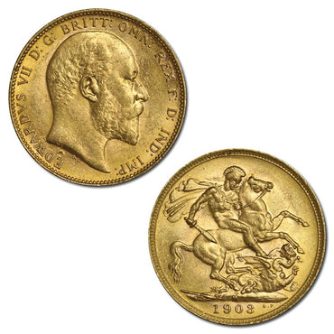 1903 Melbourne Edward VII Gold Sovereign EF