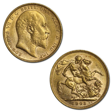 1903 Perth King Edward VII Gold Sovereign EF