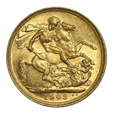 1903 Sydney King Edward VII Gold Sovereign Lustrous UNC