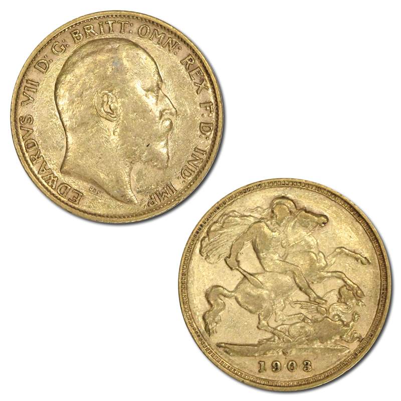 1903 Sydney Gold Half Sovereign FINE