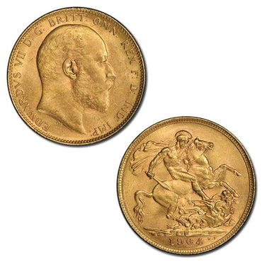 1904 Perth Edward VII Gold Sovereign PCGS MS63