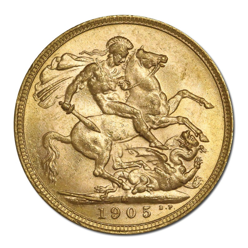 1905 Melbourne King George V Gold Sovereign Lustrous UNC
