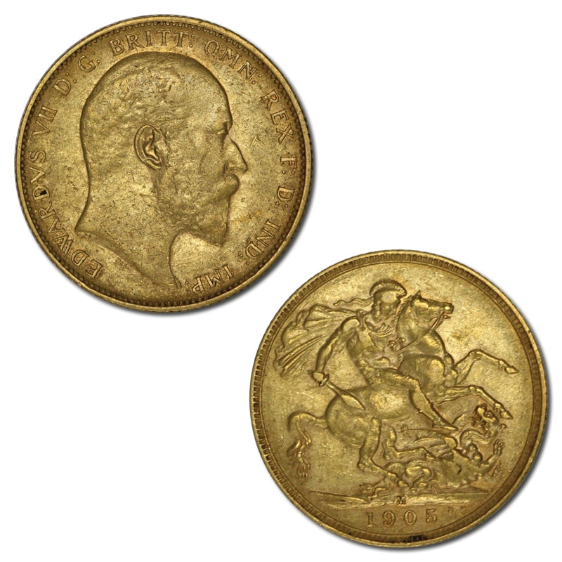 1905 Melbourne Edward VII Gold Sovereign VF
